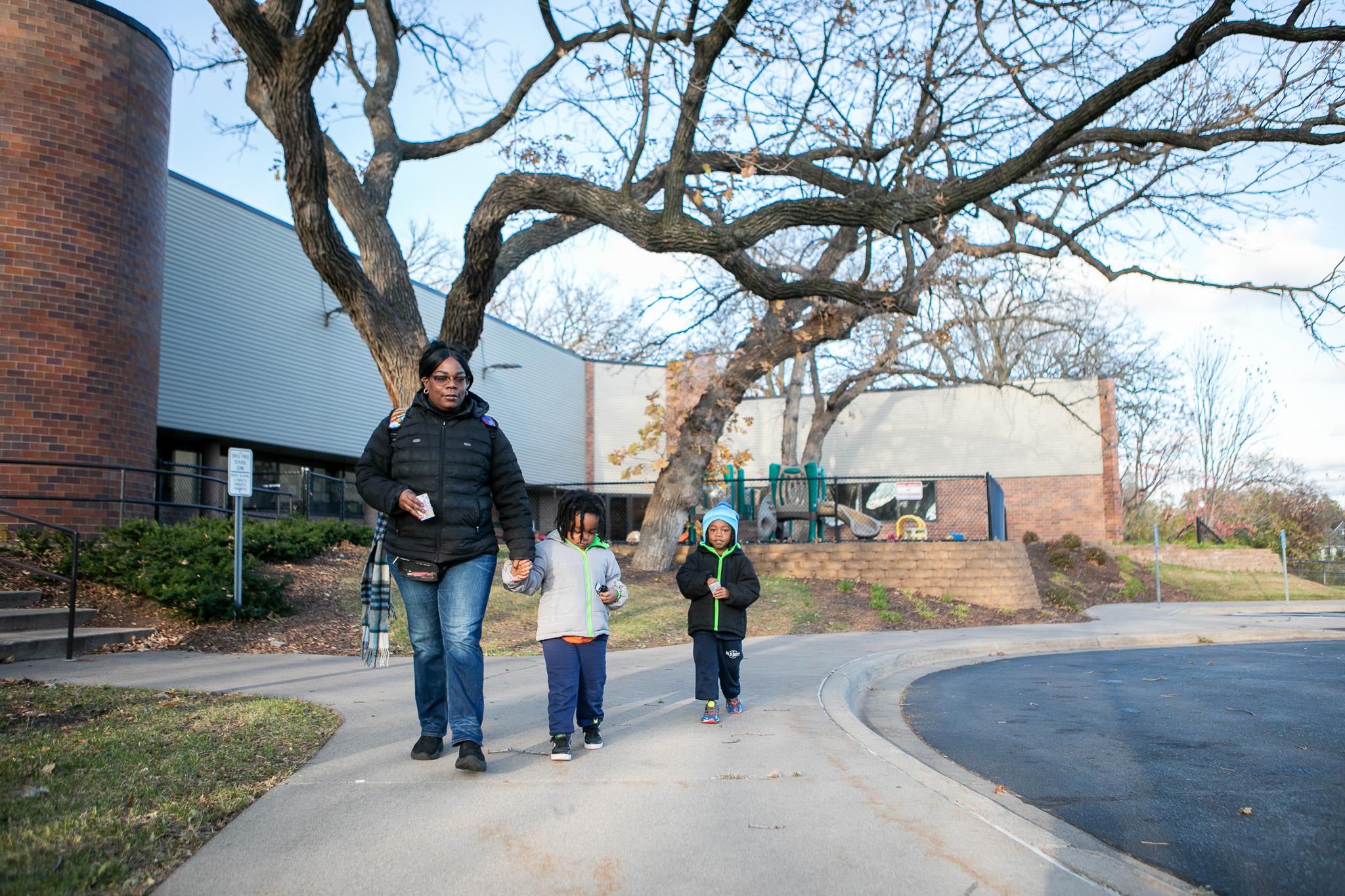 JoAnna and her family leaving the CDC