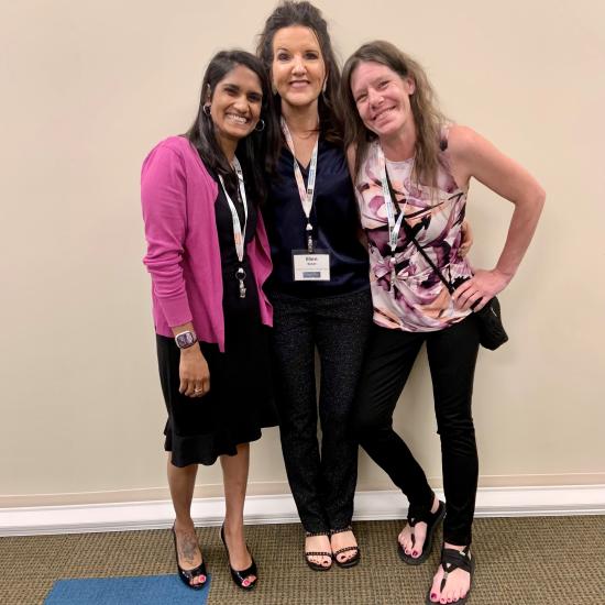 Three women posing together