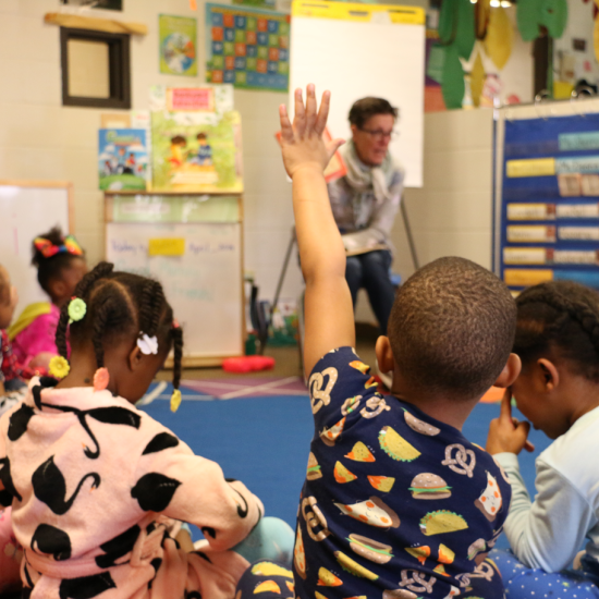 Minnesota Children's Book Author and Artist, Nancy Carlson, visited the Wilder Child Development Center for a book reading and drawing lesson.