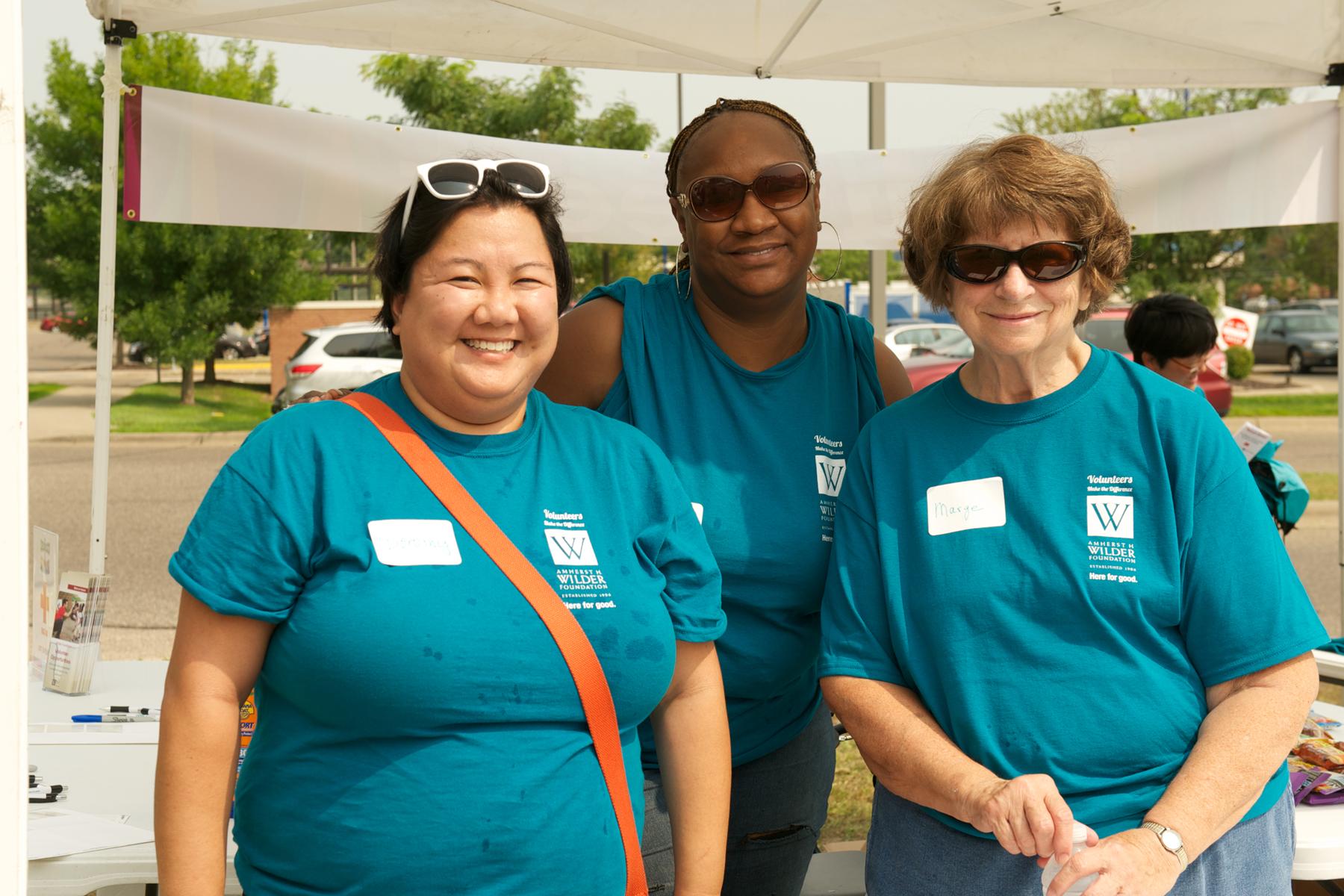 Wilder Block party volunteers in Saint Paul, MN